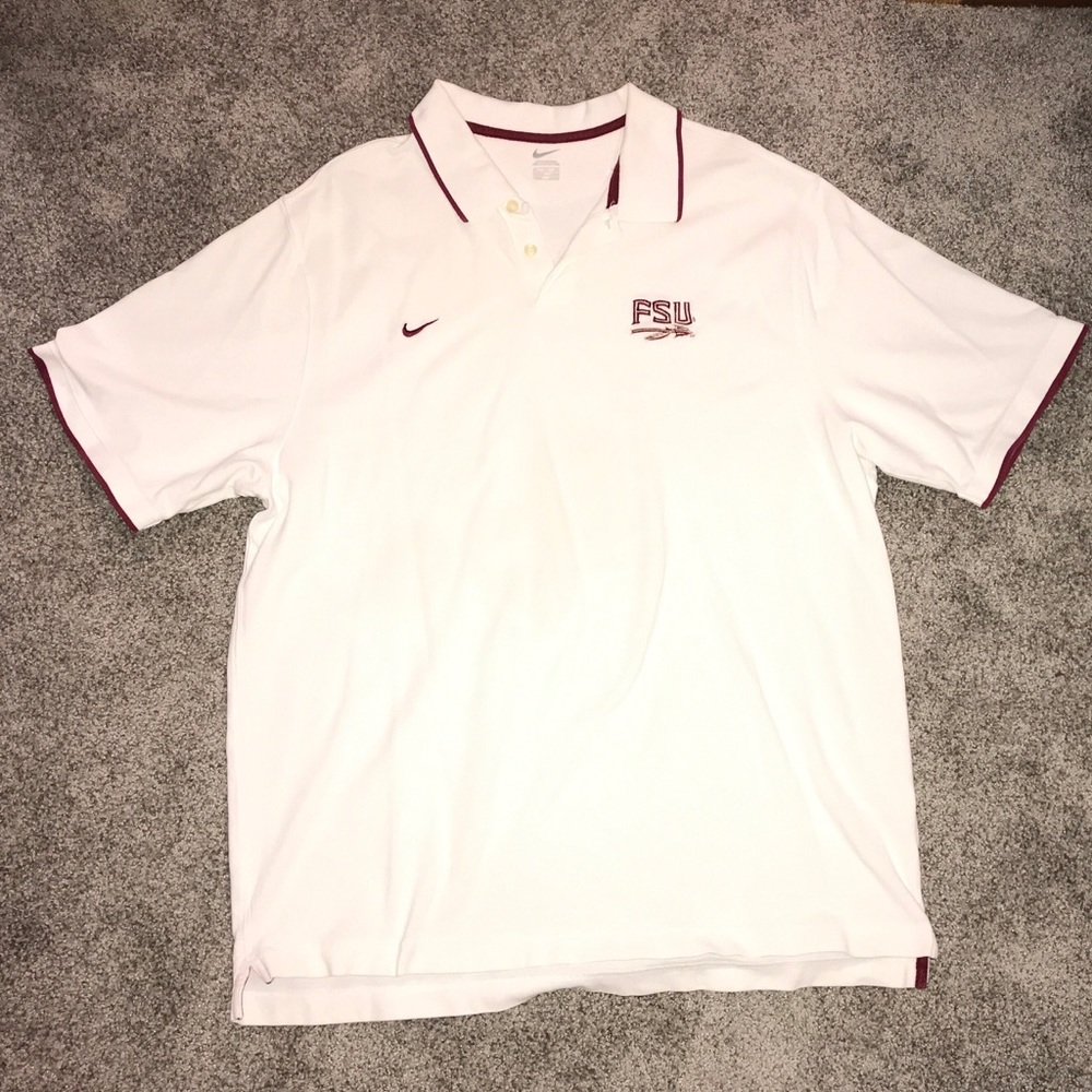 ❌SOLD❌FSU Nike Polo Shirt Limited Edition White